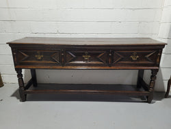 Early 19th Century Oak Three Drawer Dresser Base | Antique & Vintage | Moonee Ponds Antiques | Australia Wide Delivery