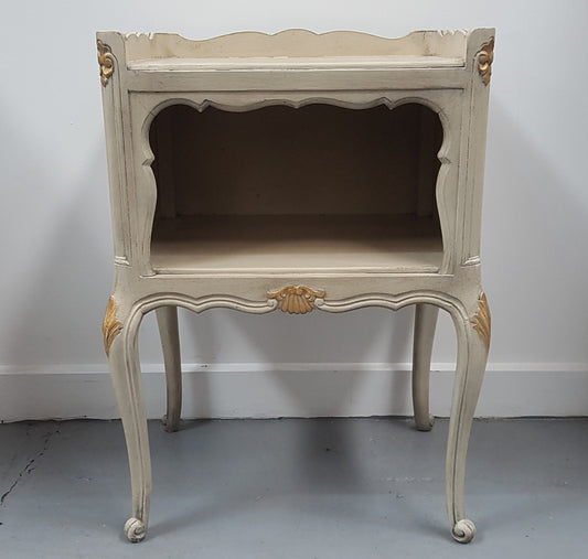 Vintage Paint Louis XV Style Side Cabinet