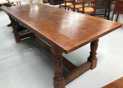 French Oak Stretcher Base Farmhouse Table | Antique & Vintage | Moonee Ponds Antiques | Australia Wide Delivery