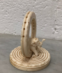 Unusual Antique Carved Ivory Serviette Ring Featuring An Elephant | Antique & Vintage | Moonee Ponds Antiques | Australia Wide Delivery