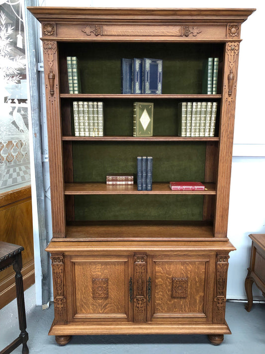 Delightful French Oak Open Shelf Bookcase