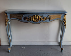 Stylish Louis 15th Style Console Table with Chalk Paint & Gilded Highlights | Antique & Vintage | Moonee Ponds Antiques | Australia Wide Delivery