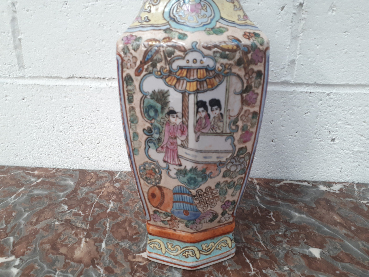 Antique Chinese Export 19th Century Hand-Painted Famille Jaune Vase | Antique & Vintage | Moonee Ponds Antiques | Australia Wide Delivery