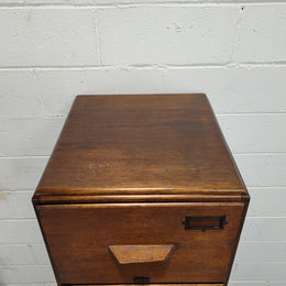 Blackwood four drawer filing cabinet in good original detailed condition.