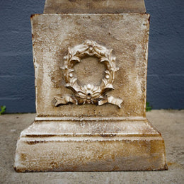 Pair Late Victorian Cast Iron Urns