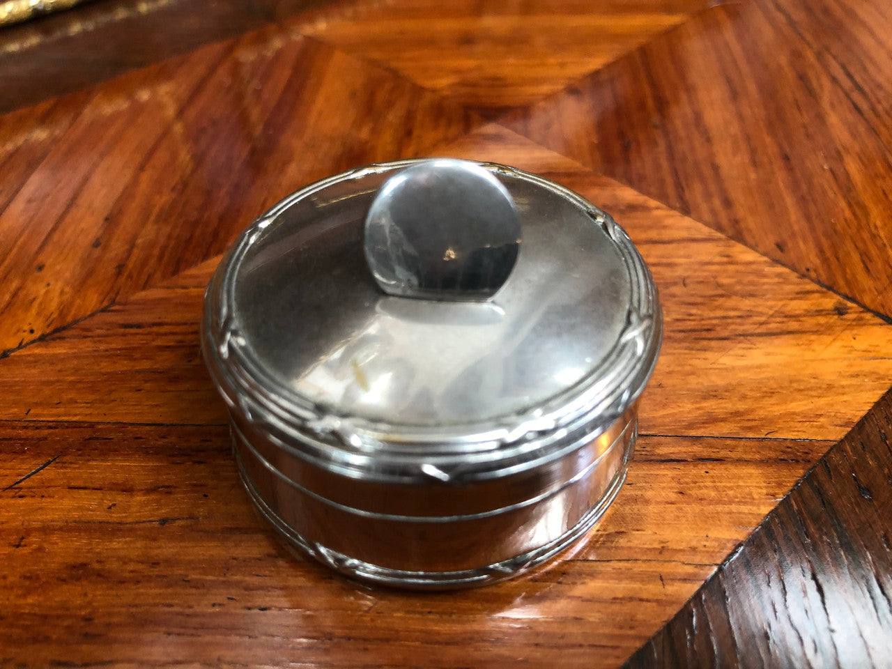 Vintage Round Metal Stud Box