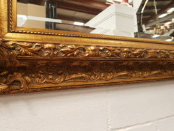 Large French Style Heavily Carved Gilt Gold Wall Mirror | Antique & Vintage | Moonee Ponds Antiques | Australia Wide Delivery
