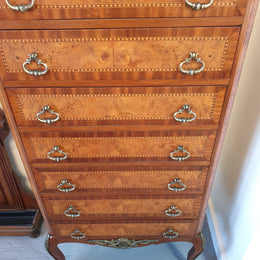 Louis XV Style Inlaid Marble Top Seminar