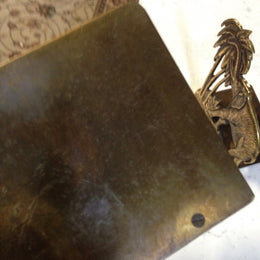 Pair Antique Brass Bookends