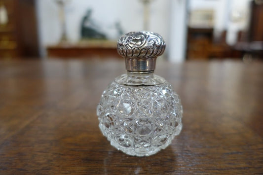 Cut Glass Antique Perfume Bottle-1