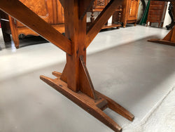 Australian Pine Trestle Style Table | Antique & Vintage | Moonee Ponds Antiques | Australia Wide Delivery