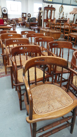 Set Of 10 English Oak Captain’s Chairs | Antique & Vintage | Moonee Ponds Antiques | Australia Wide Delivery