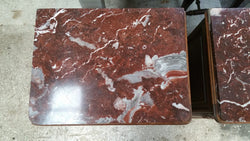 French Walnut Marble Top Bedside Cabinets | Antique & Vintage | Moonee Ponds Antiques | Australia Wide Delivery