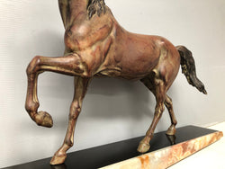 French Art Deco Horse Statue On Marble Base | Antique & Vintage | Moonee Ponds Antiques | Australia Wide Delivery