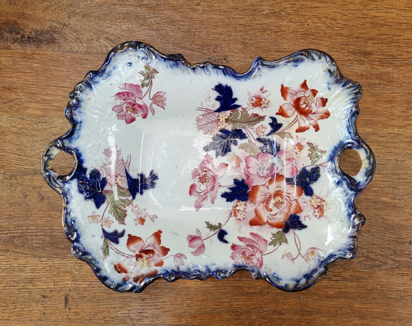 Large Victorian English china bowl beautifully hand-painted. In good original condition please view photos as they help form part of the description.