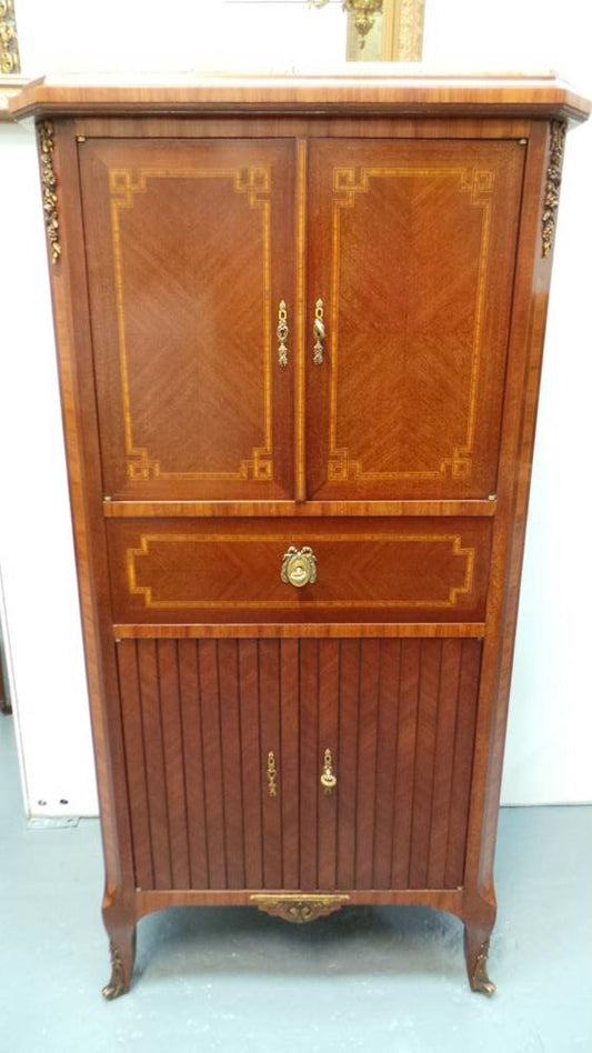 French Inlaid Music Cabinet
