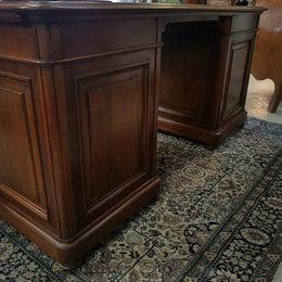 French 19th Century Walnut Pedestal Desk