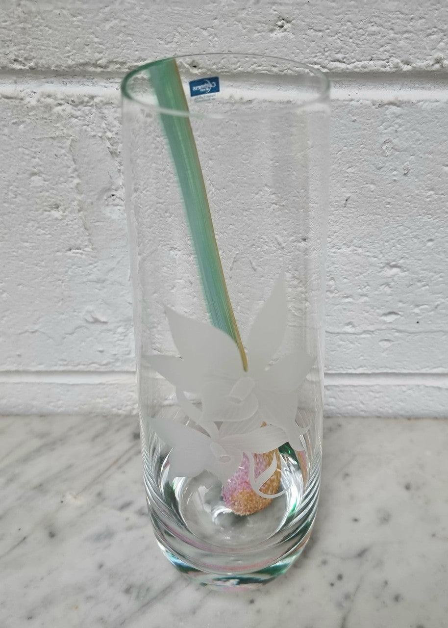 Beautiful Etched Caithness Decorative Vase | Antique & Vintage | Moonee Ponds Antiques | Australia Wide Delivery