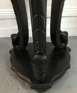 Superb French Ebonised Elephant Pedestal | Antique & Vintage | Moonee Ponds Antiques | Australia Wide Delivery