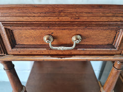Pair of French Oak Marble Top Open Shelf Bedside Cabinets | Antique & Vintage | Moonee Ponds Antiques | Australia Wide Delivery