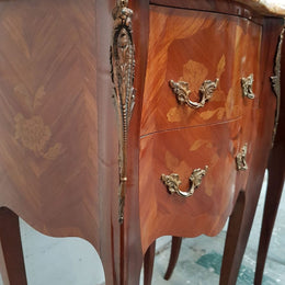 Pair of French Marquetry Inlaid Bedsides Cabinets