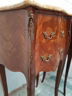 Pair of French Marquetry Inlaid Bedsides Cabinets | Antique & Vintage | Moonee Ponds Antiques | Australia Wide Delivery