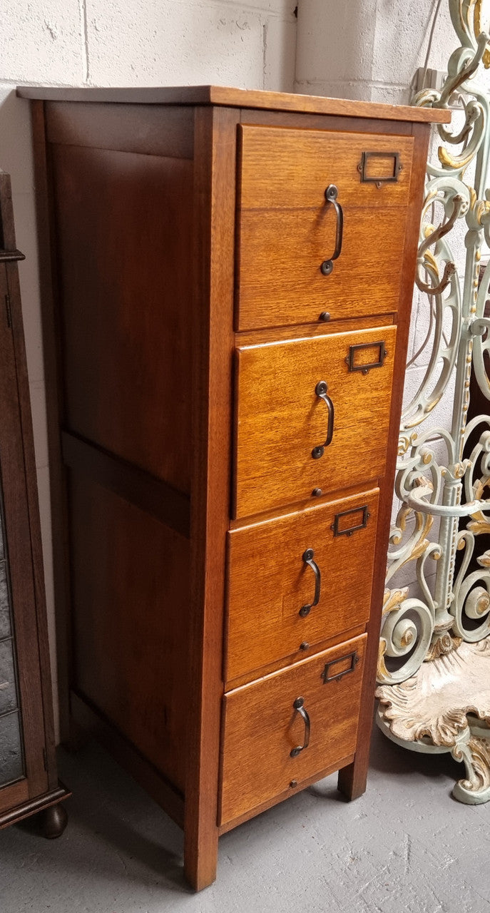 Fabulous Blackwood Vintage four drawer filing cabinet. It has been sourced locally and is in good working order and condition.