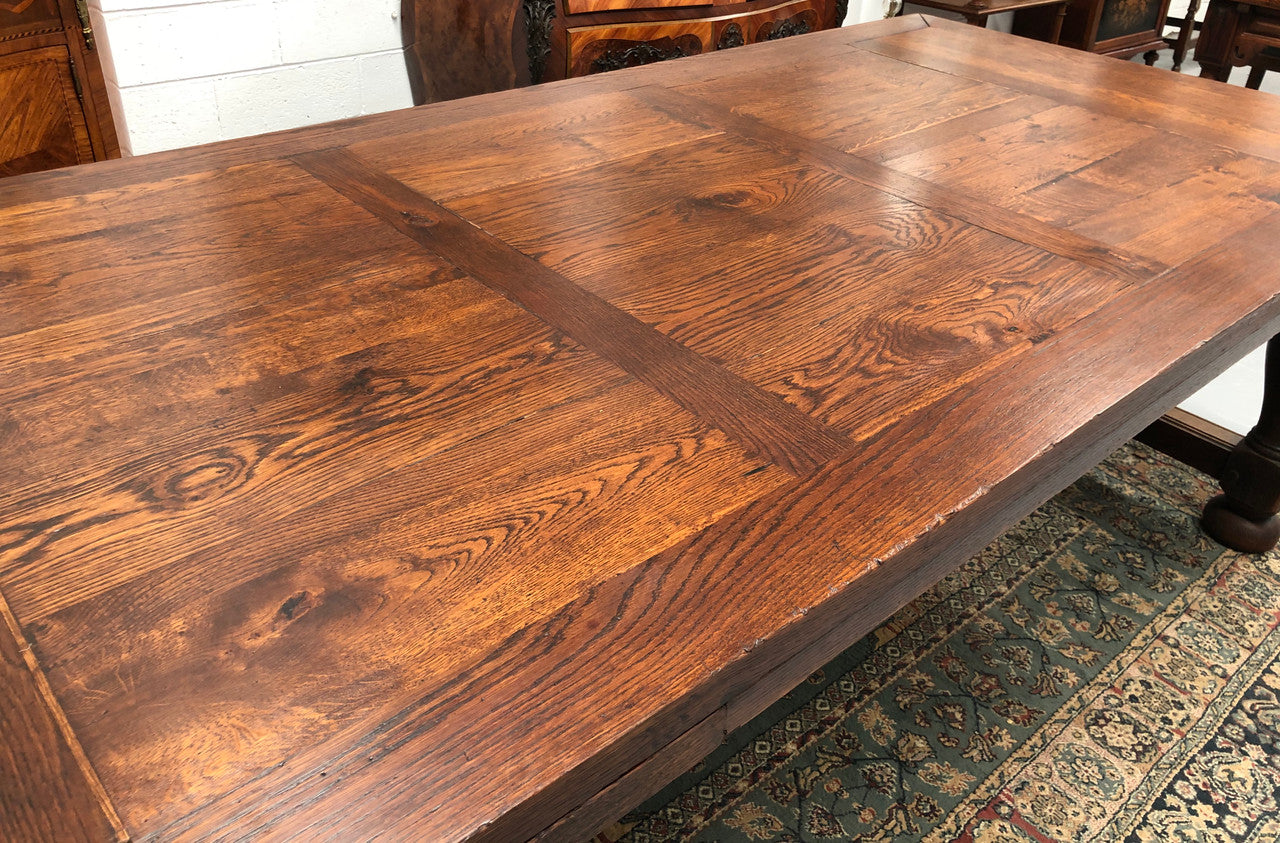 Amazing Antique French 19th Century Oak Parquetry Top Extension Table | Antique & Vintage | Moonee Ponds Antiques | Australia Wide Delivery