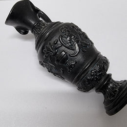 Victorian black urn shaped vase. It is in good original condition and has been sourced locally. Please view photos as they help form part of the description.