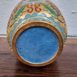 Especially Attractive Cloisonné Vase in Soft Coloured Enamels & Gilt | Antique & Vintage | Moonee Ponds Antiques | Australia Wide Delivery
