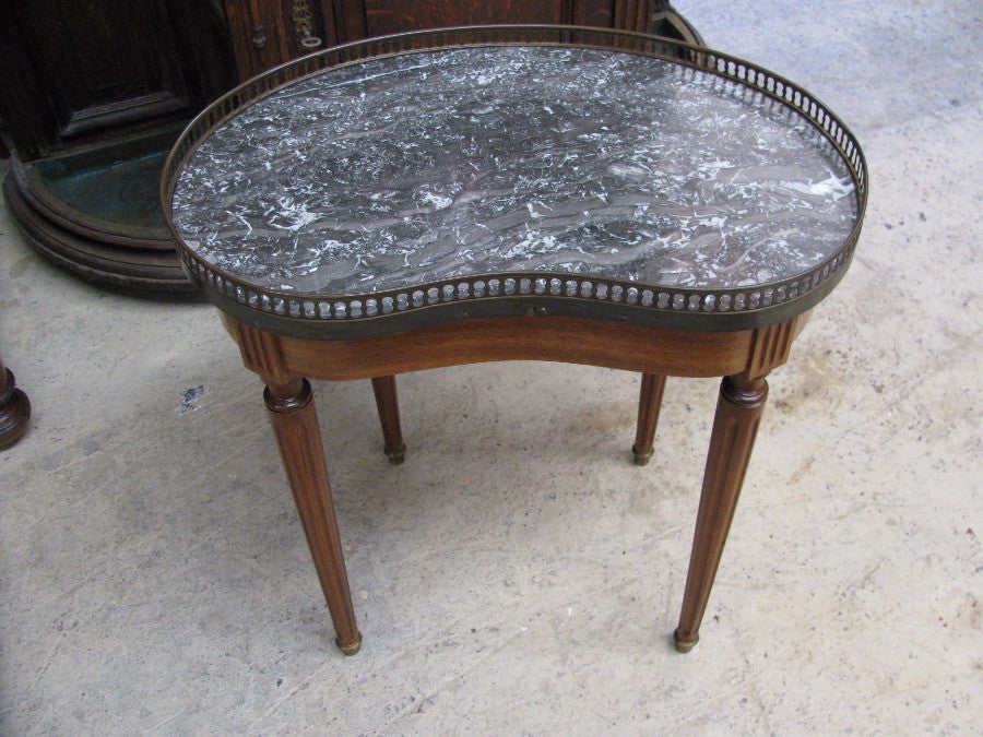 French Marble Top Side Table