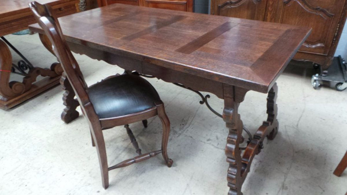 French Oak Spanish Style Desk