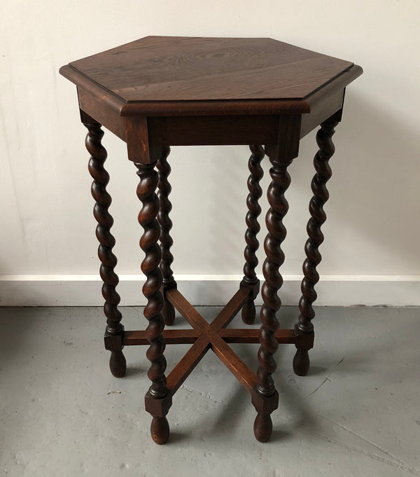 Rare Hexagonal Jacobean Style Table