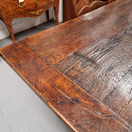Striking Reclaimed Timber Rustic Oak Farmhouse Table