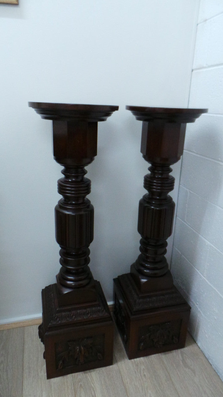A Rare Pair Australian Pedestals | Antique & Vintage | Moonee Ponds Antiques | Australia Wide Delivery