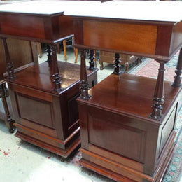 Pair of French Mahogany Bedside Cabinets-3