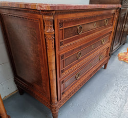 Sensational French Three Drawer Marble Top Commode | Antique & Vintage | Moonee Ponds Antiques | Australia Wide Delivery