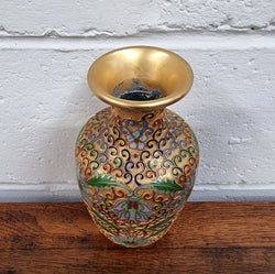 Especially Attractive Cloisonné Vase in Soft Coloured Enamels & Gilt | Antique & Vintage | Moonee Ponds Antiques | Australia Wide Delivery