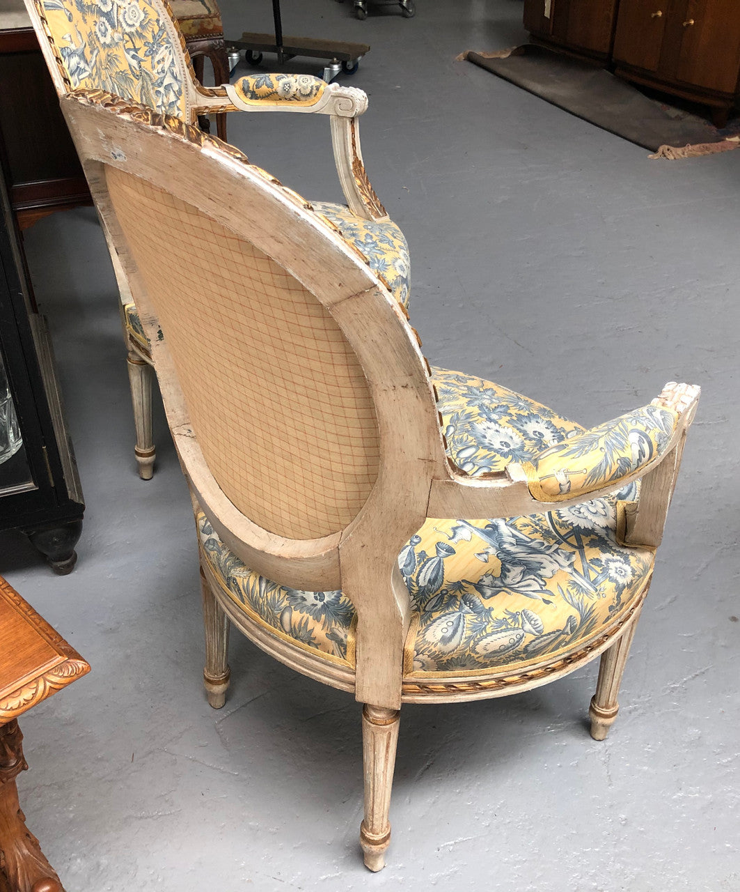 Beautiful Pair of French upholstered Arm chairs