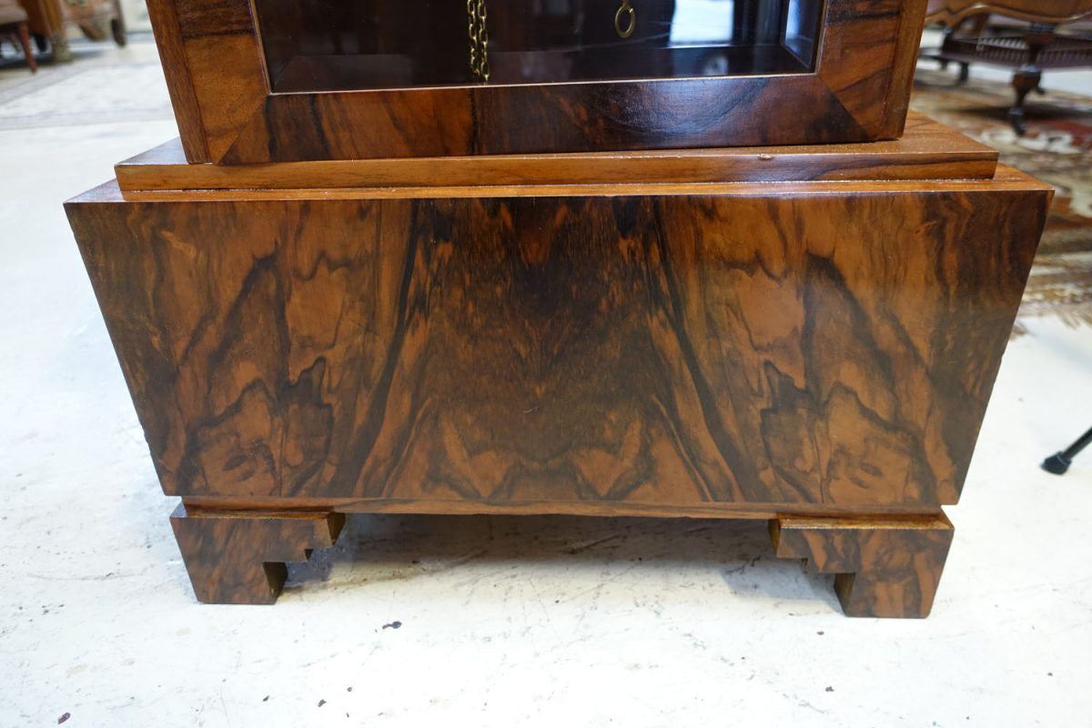 Art Deco Figured Walnut Grandfather Clock | Antique & Vintage | Moonee Ponds Antiques | Australia Wide Delivery