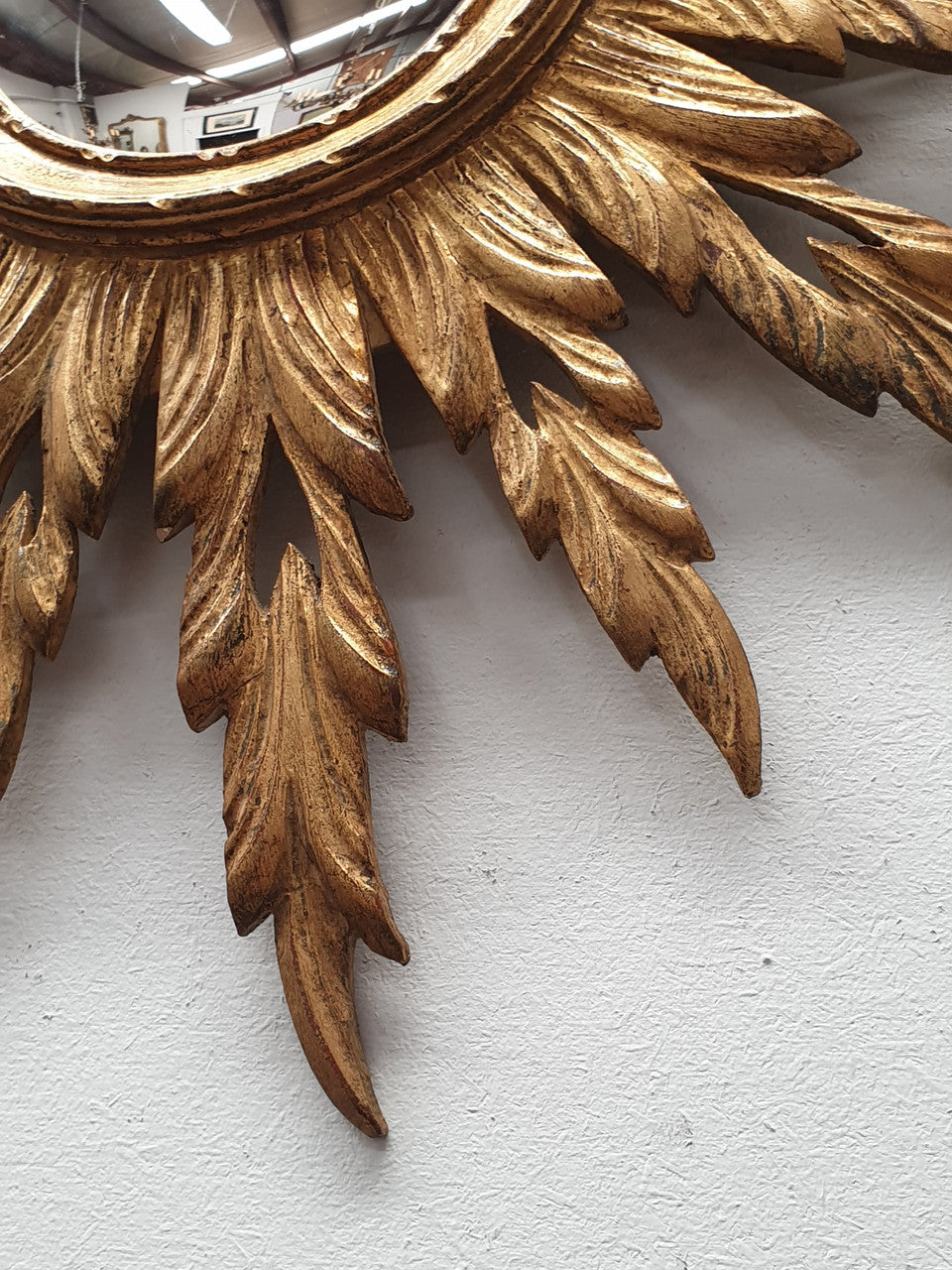 Gilt Wooden Convex Star Mirror | Antique & Vintage | Moonee Ponds Antiques | Australia Wide Delivery