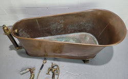 Sourced From France A Rare Full Copper Antique Bath Tub On Feet | Antique & Vintage | Moonee Ponds Antiques | Australia Wide Delivery