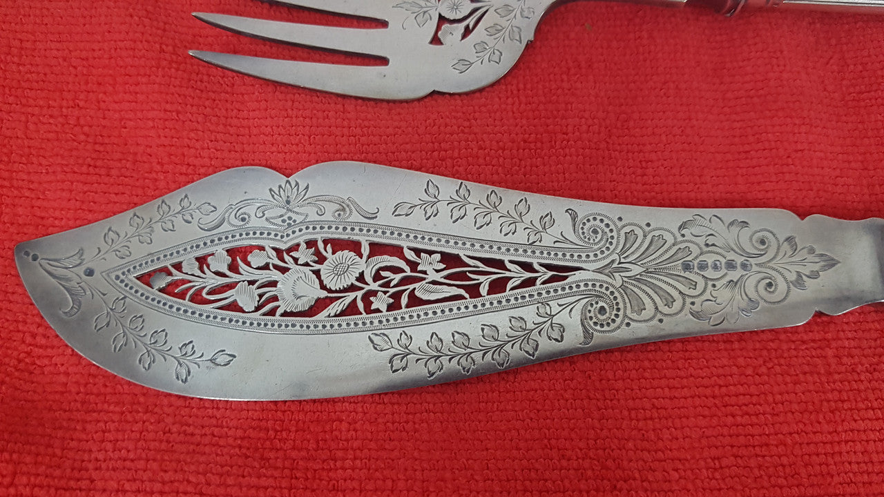 Victorian Fish Server Set | Antique & Vintage | Moonee Ponds Antiques | Australia Wide Delivery