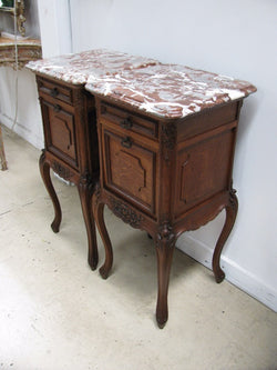 Pair of French Oak Bedside Cabinets-1 | Antique & Vintage | Moonee Ponds Antiques | Australia Wide Delivery
