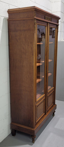 Walnut French Two Door Bookcase | Antique & Vintage | Moonee Ponds Antiques | Australia Wide Delivery