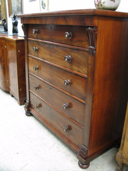 Victorian Flame Mahogany Chest of Drawers | Antique & Vintage | Moonee Ponds Antiques | Australia Wide Delivery