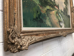 Beautiful French Signed Oil on Canvas of a Country Scene | Antique & Vintage | Moonee Ponds Antiques | Australia Wide Delivery