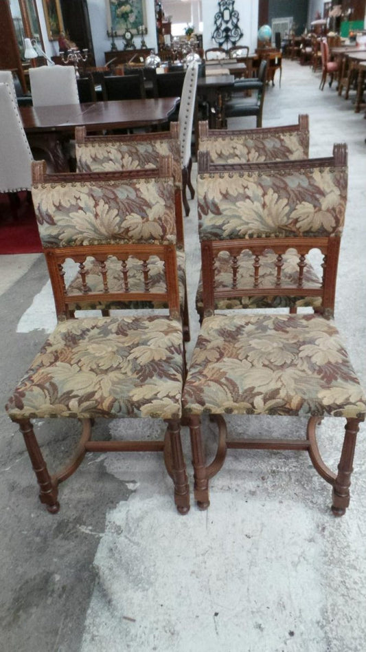 Set of Four Antique Upholstered Chairs