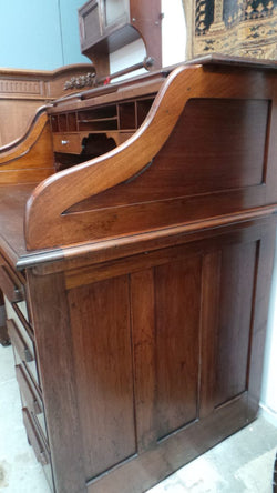 Period Blackwood Roll Top Desk | Antique & Vintage | Moonee Ponds Antiques | Australia Wide Delivery