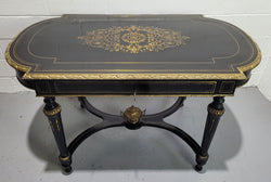 19th Century Napoleon III Boulle Ebonized Centre Table | Antique & Vintage | Moonee Ponds Antiques | Australia Wide Delivery